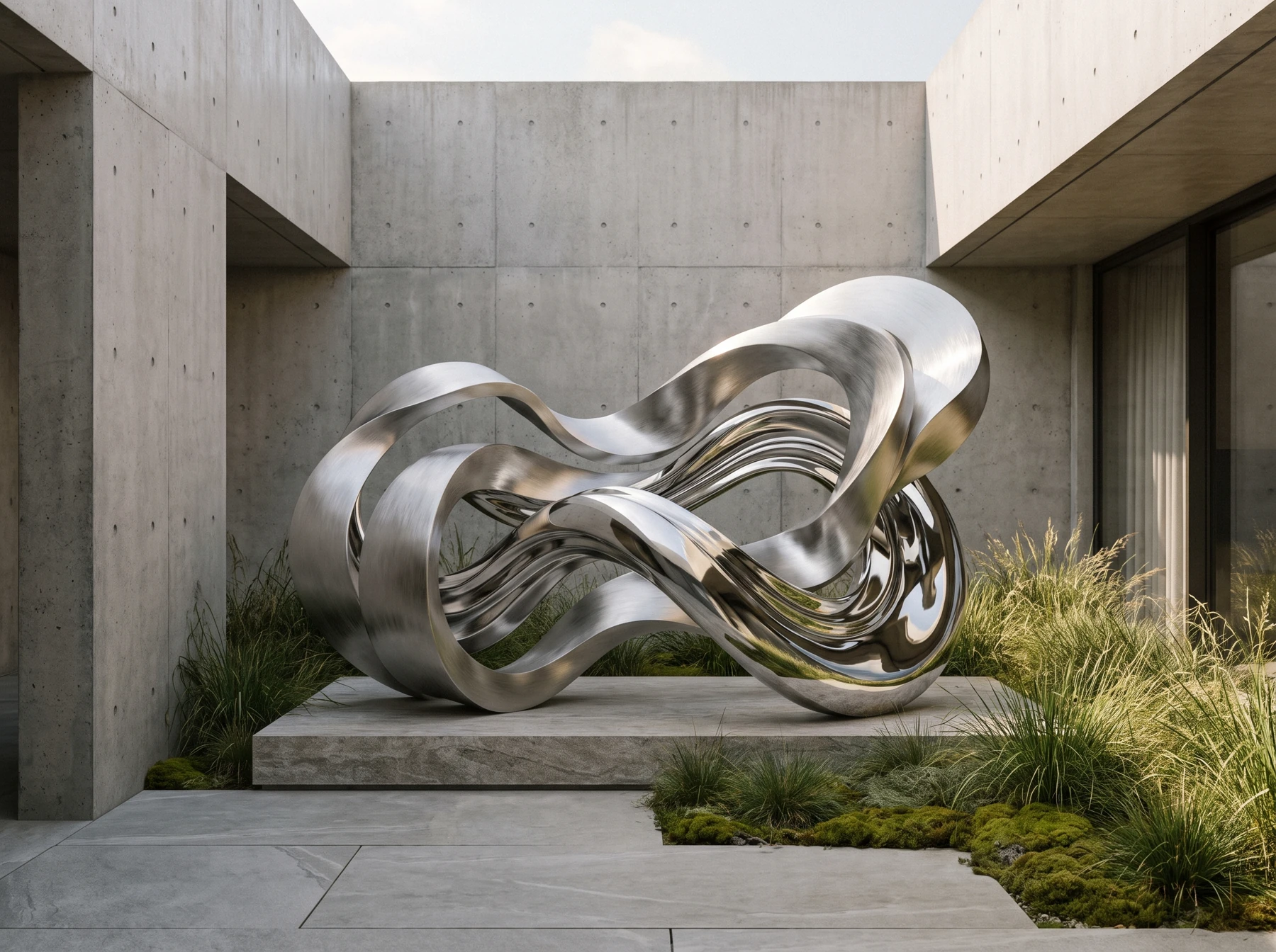 Formes sculpturales en inox